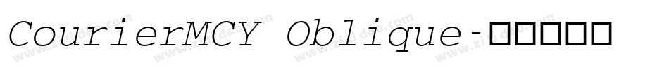 CourierMCY Oblique字体转换
